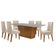 Mesa Para Sala De Jantar Aida Com 6 Cadeiras Safira Moderna Veludo Creme/off White/imbuia