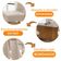Mesa Para Sala De Jantar Aida Com 6 Cadeiras Safira Moderna Veludo Creme/off White/imbuia