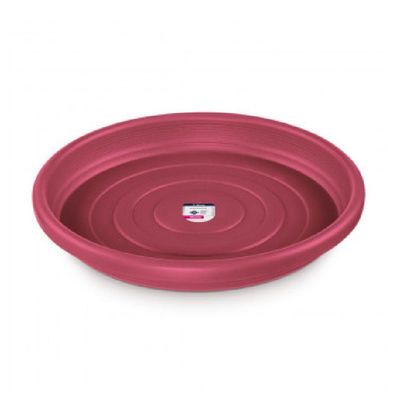 Prato De Plástico Para Vaso De Jardim Bordô 13 Cm - Pr6541-3 - Pinceis Atlas