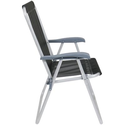 Cadeira de Praia Relax Comfort Alta em Aluminio Preta Bel Único