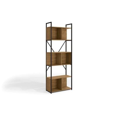 Estante P- Sala Industrial Alta Li014 C- 6 Nichos 72x202cm Canela-branco - Kappesberg