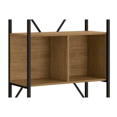Estante P- Sala Industrial Alta Li014 C- 6 Nichos 72x202cm Canela-branco - Kappesberg