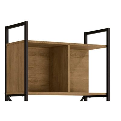 Estante P- Sala Industrial Alta Li014 C- 6 Nichos 72x202cm Canela-branco - Kappesberg