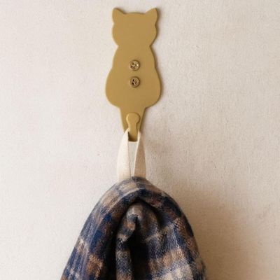 Pendurador Gancho de Parede Gato Dourado Luft Massutti Pendu
