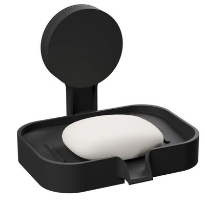 Saboneteira 13,1x2,4x11cm Com Adesivo Preto Fosco - Ad4-sab*pr-fos - Astra