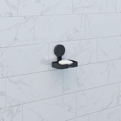 Saboneteira 13,1x2,4x11cm Com Adesivo Preto Fosco - Ad4-sab*pr-fos - Astra