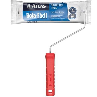 Rolo Rola Facil 15cm Alta Manta 5mm - 715-5 - Pinceis Atlas Rolo Rola Facil 15cm Alt.manta 5mm Atlas .715-5