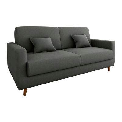 Sofá Cama Premium 3 Lugares 1,90 Larg Emilia Matrix Suede Capuccino