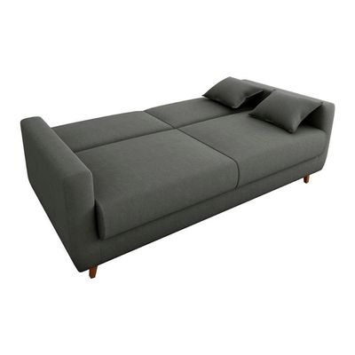 Sofá Cama Premium 3 Lugares 1,90 Larg Emilia Matrix Suede Capuccino