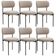 Kit 06 Cadeiras Estofadas Para Sala De Jantar Louvre L02 Bouclê Creme - Lyam Decor