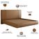 Cama King Flutuante Com Cabeceira 195cm Astra S04 Couríssimo Caramelo - Lyam Decor