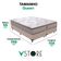 Cama Box Queen Bege E Colchão Four Season Molas Vstore