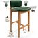 Kit 02 Banquetas Alta Para Cozinha Sala de Jantar Bar Dara L02 Couríssimo Verde Musgo - Lyam Decor