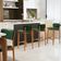 Kit 02 Banquetas Alta Para Cozinha Sala de Jantar Bar Dara L02 Couríssimo Verde Musgo - Lyam Decor