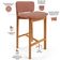 Kit 04 Banquetas Alta Para Cozinha Sala de Jantar Bar Dara L02 Suede Rosê - Lyam Decor