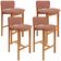 Kit 04 Banquetas Alta Para Cozinha Sala de Jantar Bar Dara L02 Suede Rosê - Lyam Decor