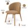 Cadeira de Jantar e Estar Living Estofada Mia L02 Bouclê Mostarda - Lyam Decor