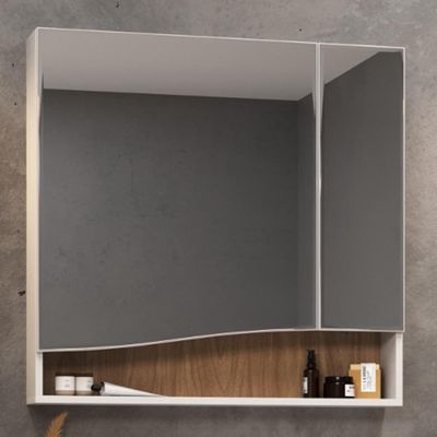 Armário Para Banheiro com Espelho 80cm Evie B06 Branco Tau - Lyam Decor
