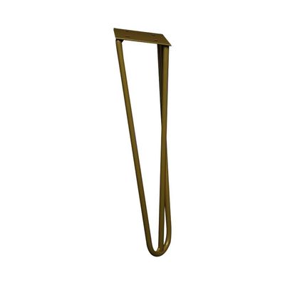 Kit 4 Pés de Metal 25 CM Hairpin Legs Rack e Puffs Dourado