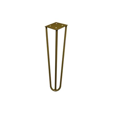 Kit 4 Pés de Metal 25 CM Hairpin Legs Rack e Puffs Dourado