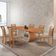 Mesa Zeus 180cm Tampo Laminado Canto Barril Com 6 Cadeiras Linho Palha Imbuia Natural