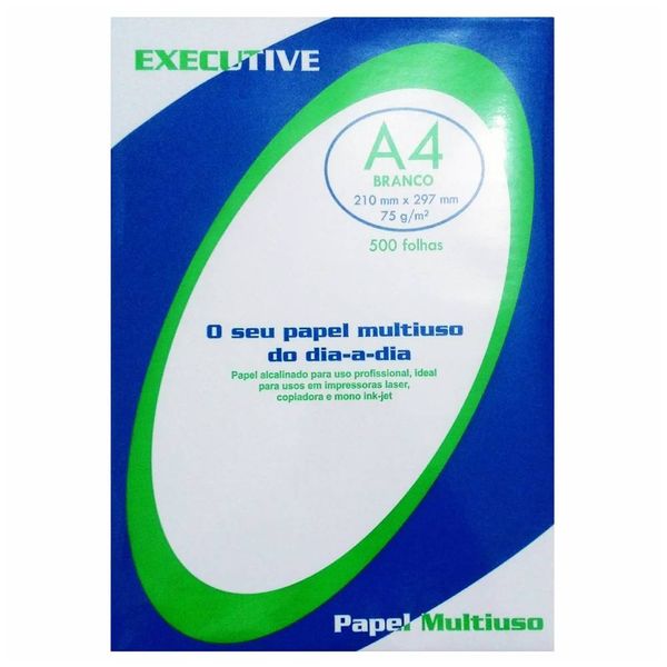 Papel Sulfite A4 Executive 75g 500 Folhas Branco