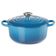 PANELA REDONDA LE CREUSET 26CM SIGNATURE FERRO ESMALTADO AZUL MARSEILLE 21177262002430
