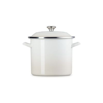STOCKPOT LE CREUSET EM AÇO ESMALTADO COM PEGADOR EM AÇO INOX 7,6L 22CM MERINGUE 56000087163103