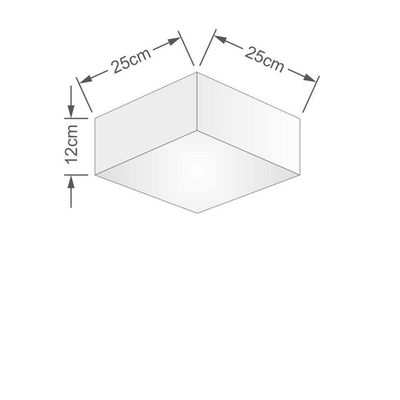 Plafon Para Sala Quadrado Sl-3000 Cúpula Cor Palha