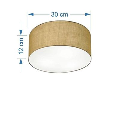 Plafon De Sobrepor Cilíndrico Sp-3010 Cúpula Cor Palha