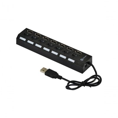 Hub Usb 2.0 7 Portas Com Cabo E Led Indicador - Huv-40