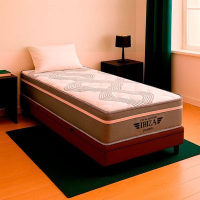 Cama Box Solteirão E Colchão Ibiza Molas Ensacadas V-store Marrom