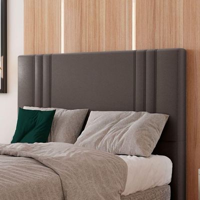 Cabeceira Estofada Solteiro 90 Cm Diamante Corino Marrom