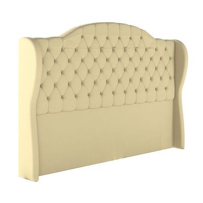 Cabeceira Estofada Queen 160 Cm Cristal Linho Creme