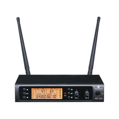 Microfone Sem Fio Harmonics Hsf-200 Duplo