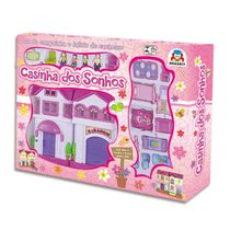 Brinquedo Casa De Boneca Casinha Dos Sonhos Garagem Braskit