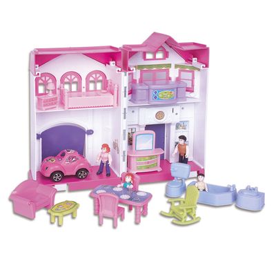Brinquedo Casa De Boneca Casinha Dos Sonhos Garagem Braskit