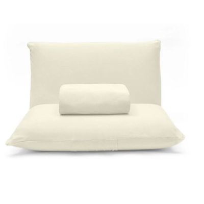 Jogo de Cama Buettner Queen Malha Basic Liso 3 Peças Perola