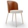 Kit 6 Cadeiras Sala de Jantar Estofada Gavi Arena L02 Couríssimo Camel Linho Cru - Lyam Decor