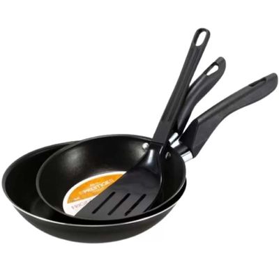 Conj Frigideiras Francesas 18 e 20 com Espátula Preto Marcolar