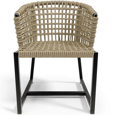 Cadeira Decorativa Para Área Gourmet Cozinha Varanda Corda Náutica Belize D04 Bege - Lyam Decor