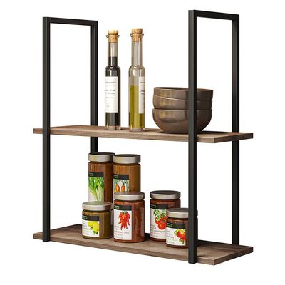 Kit Mesas Laterais Decorativas e Prateleira Multiuso Industrial D01 Design Demolição - Lyam Decor