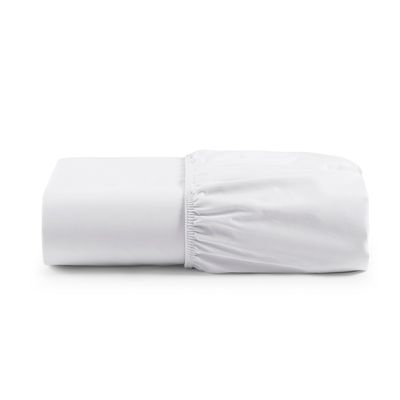 Lençol de Baixo Casal King Avulso Com Elástico Primor Percal 400 Fios - Branco