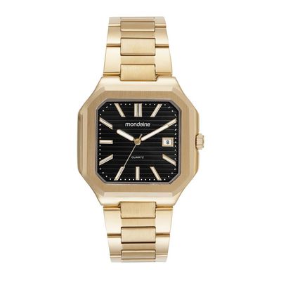 Relogio Mondaine Masculino Ref: 32945gpmvde1 Retangular Dourado