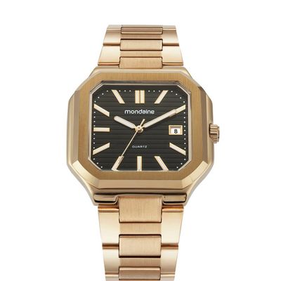 Relogio Mondaine Masculino Ref: 32945gpmvde1 Retangular Dourado