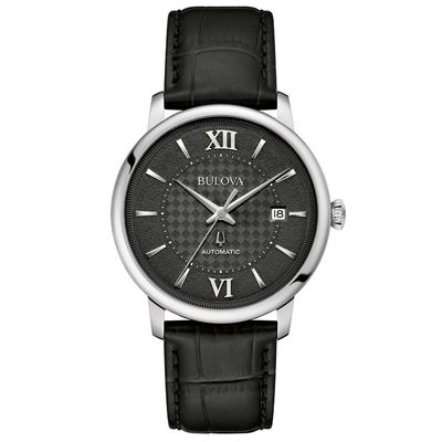 Relógio Bulova Masculino Ref: 96b441 Automático Prateado Hudson