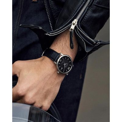 Relógio Bulova Masculino Ref: 96b441 Automático Prateado Hudson