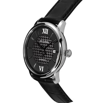 Relógio Bulova Masculino Ref: 96b441 Automático Prateado Hudson