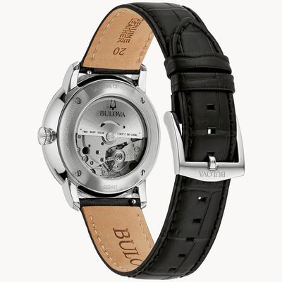 Relógio Bulova Masculino Ref: 96b441 Automático Prateado Hudson