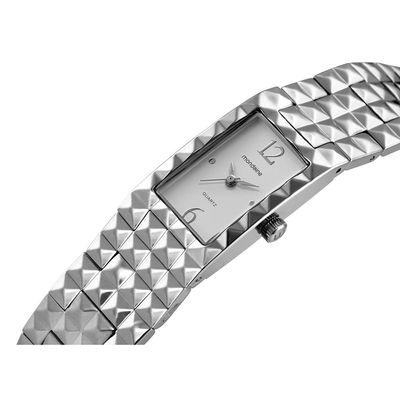 Relogio Mondaine Feminino Ref: 99840l0mvnm2 Bracelete Retangular Prateado